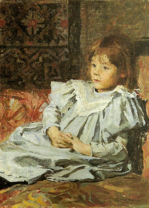 Carl Wilhelmson portratt av marit gardellericson oil painting image